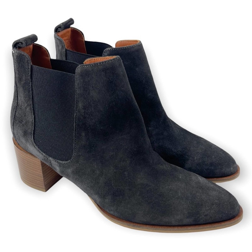 Everlane Charcoal Suede Ankle Booties